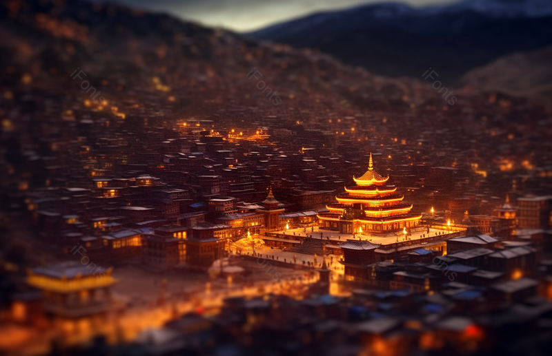 灯火辉煌的寺庙信仰夜晚宝塔景色,高清,摄影图,摄影图片,图片大全,摄影图免费下载